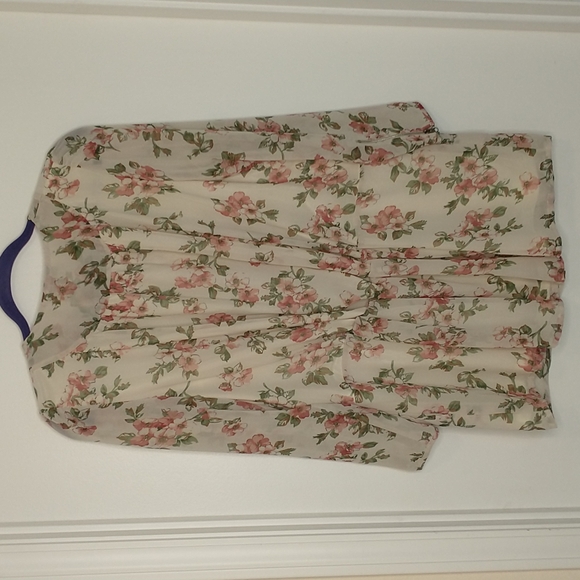 Vaudeville & Burlesque cream floral mini dress - Picture 5 of 6